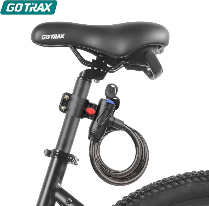 GOTRAX LockGuard Scooter Locks, 4 Feet Bike Locks Cable, Heavy Duty Anti Theft Bicycle Lock with Mounting Bracket and 2 Keys, Cable Lock Suitable for Scooters and Bikes (Key Lock) - Image 5
